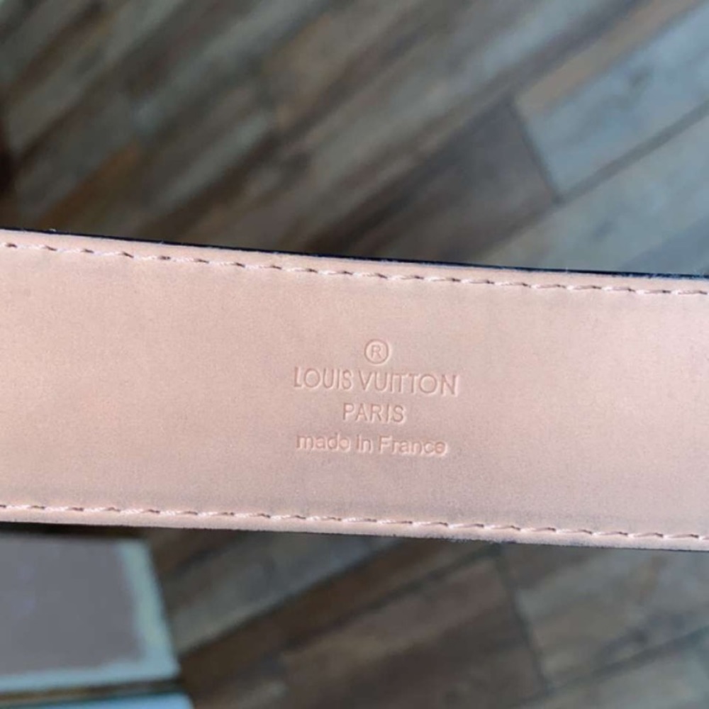 Louis Vuitton belt. Size 44/110. Black and grey. - Picture 4 of 4